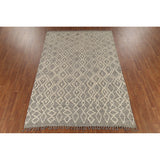 Trellis Moroccan Area Rug Handmade Oriental Wool Carpet - 6'10"x 10'3"
