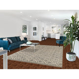 Trellis Moroccan Area Rug Handmade Oriental Wool Carpet - 6'10"x 10'3"