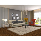 Trellis Moroccan Area Rug Hand-Knotted Geometric Wool Carpet - 6'0"x 9'8"