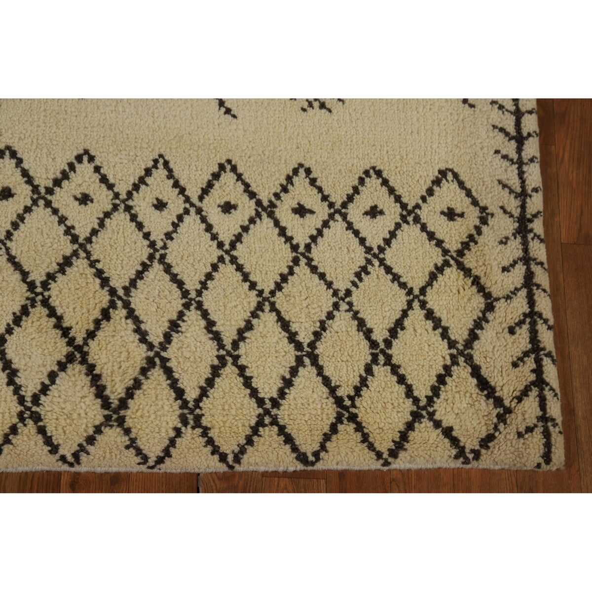 Trellis Moroccan Oriental Area Rug Handmade Bedroom Wool Carpet - 5'6" x 7'10"