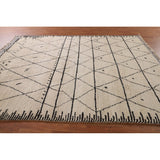Trellis Moroccan Style Area Rug Hand-Knotted Wool Carpet - 7'10" x 10'3"