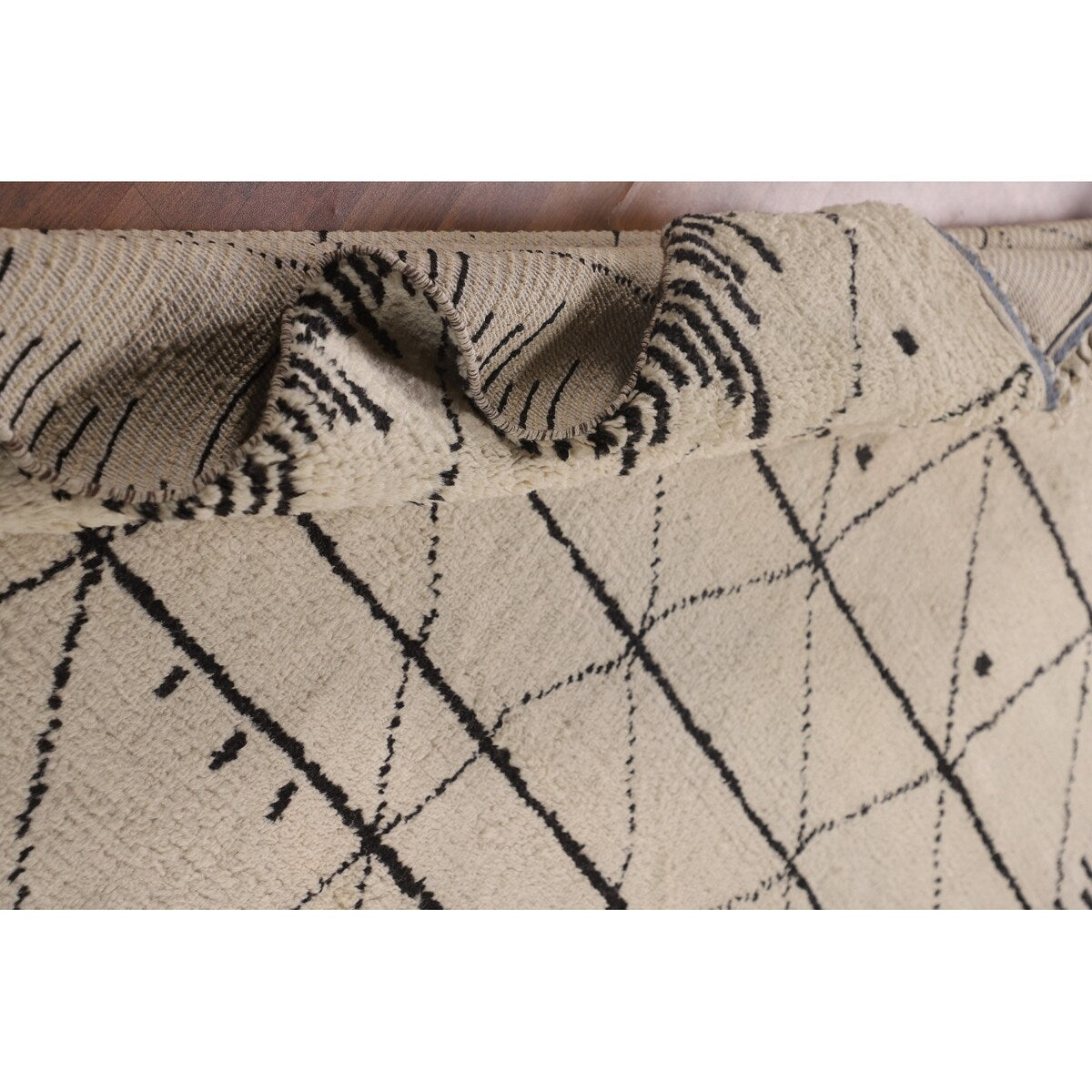 Trellis Moroccan Style Area Rug Hand-Knotted Wool Carpet - 7'10" x 10'3"