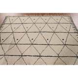 Trellis Moroccan Style Area Rug Hand-Knotted Wool Carpet - 7'10" x 10'3"