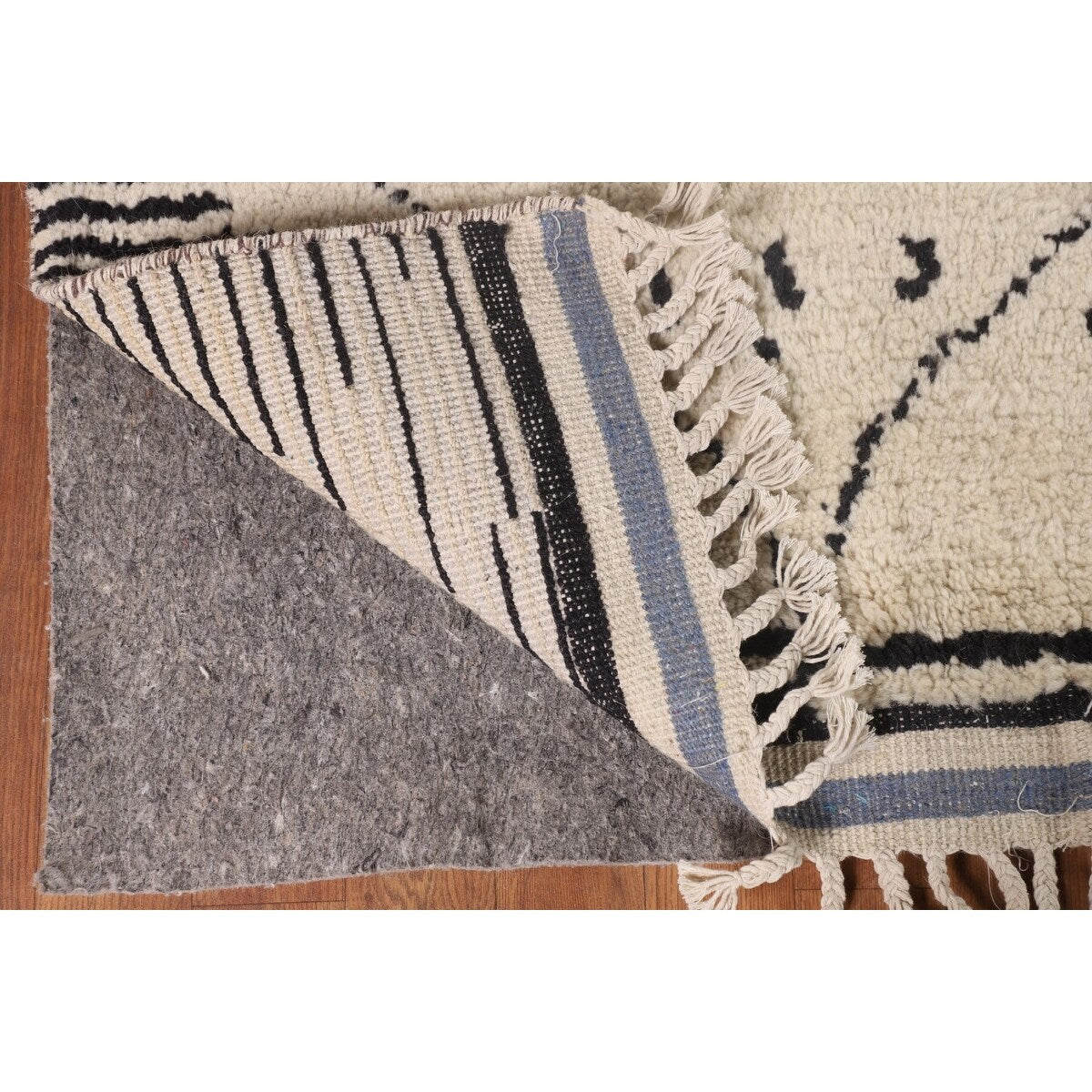 Trellis Moroccan Style Area Rug Hand-Knotted Wool Carpet - 7'10" x 10'3"