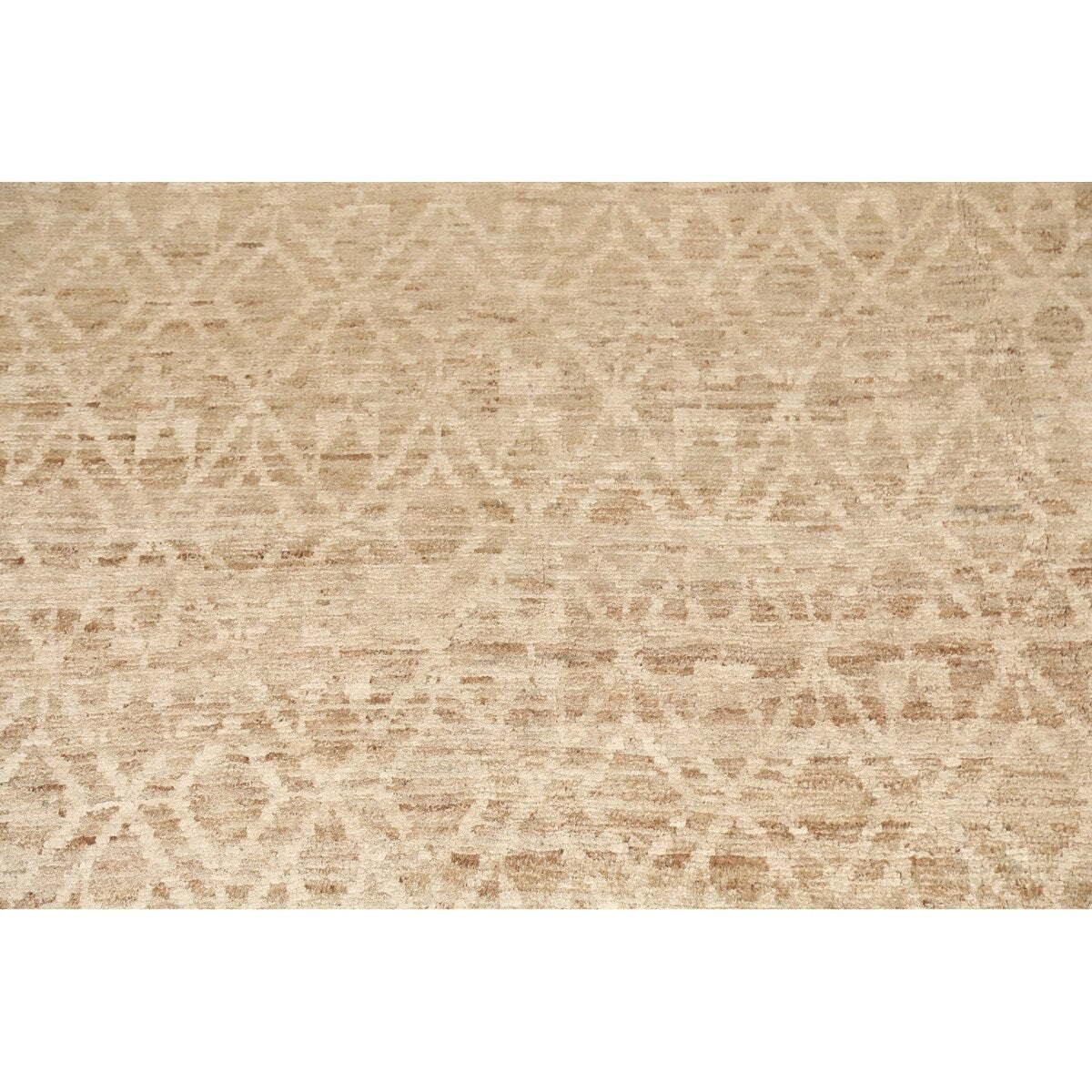 Trellis Oushak Jute/ Wool Oriental Living Room Area Rug Hand-knotted - 9'10" x 13'3"