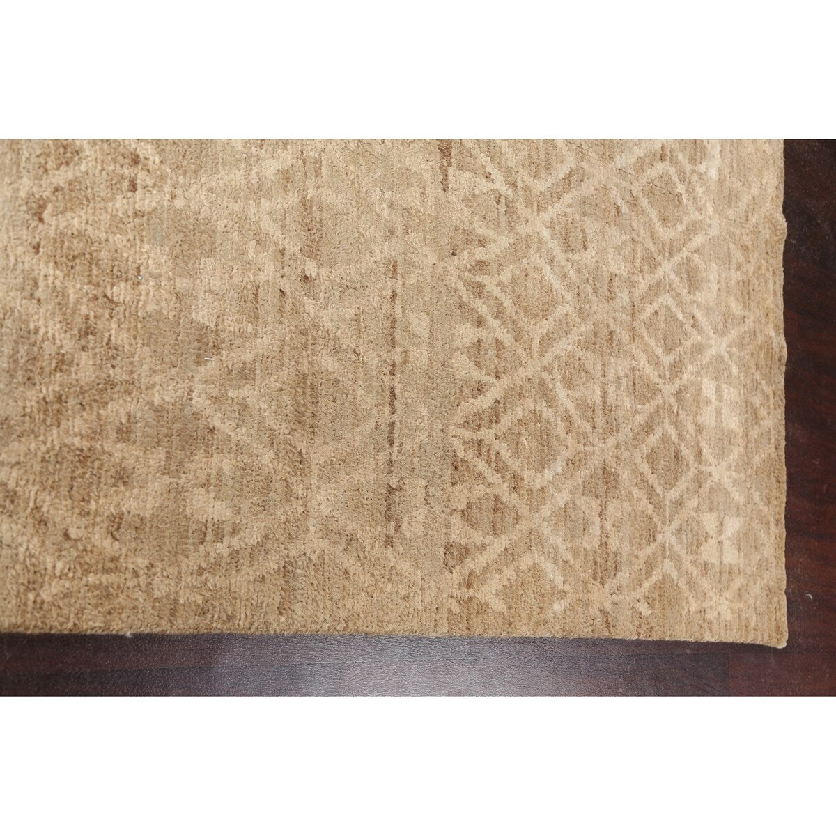 Trellis Oushak Jute/ Wool Oriental Living Room Area Rug Hand-knotted - 9'10" x 13'3"