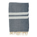 Trendy Stripe and Herringbone Fringed Throw