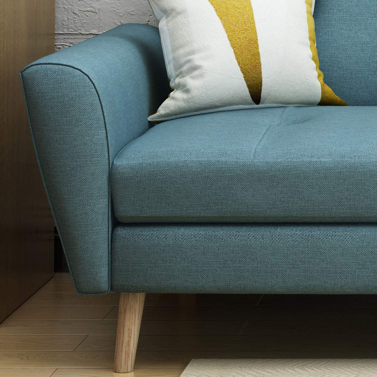 Treston Mid-Century Modern Fabric Tufted Sofa by Christopher Knight Home