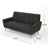 Treston Mid-Century Modern Fabric Tufted Sofa by Christopher Knight Home