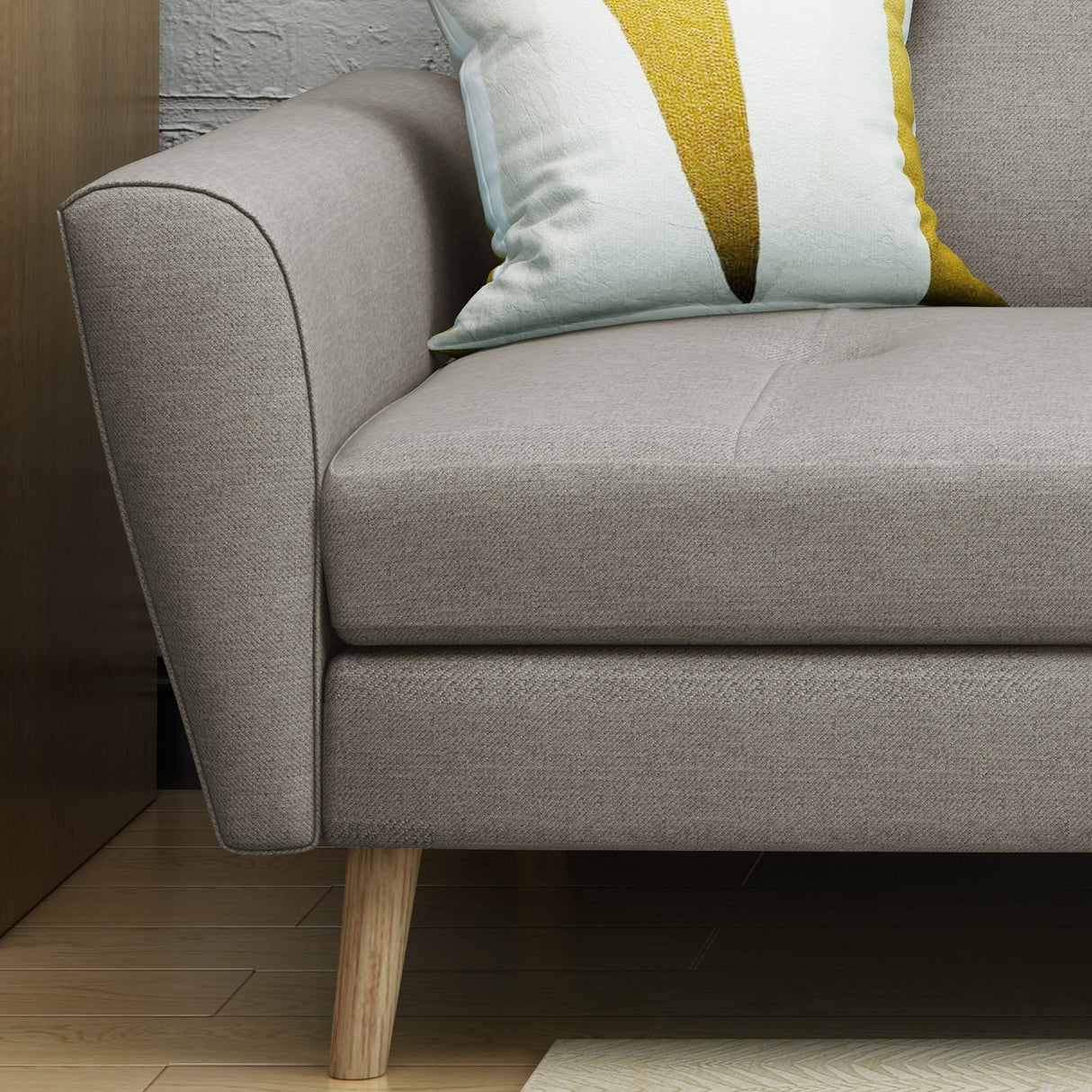 Treston Mid-Century Modern Fabric Tufted Sofa by Christopher Knight Home