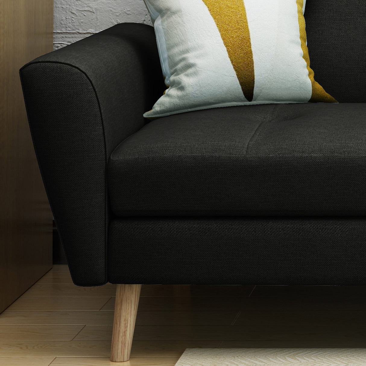 Treston Mid-Century Modern Fabric Tufted Sofa by Christopher Knight Home