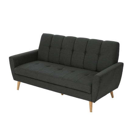 Treston Mid-Century Modern Fabric Tufted Sofa by Christopher Knight Home