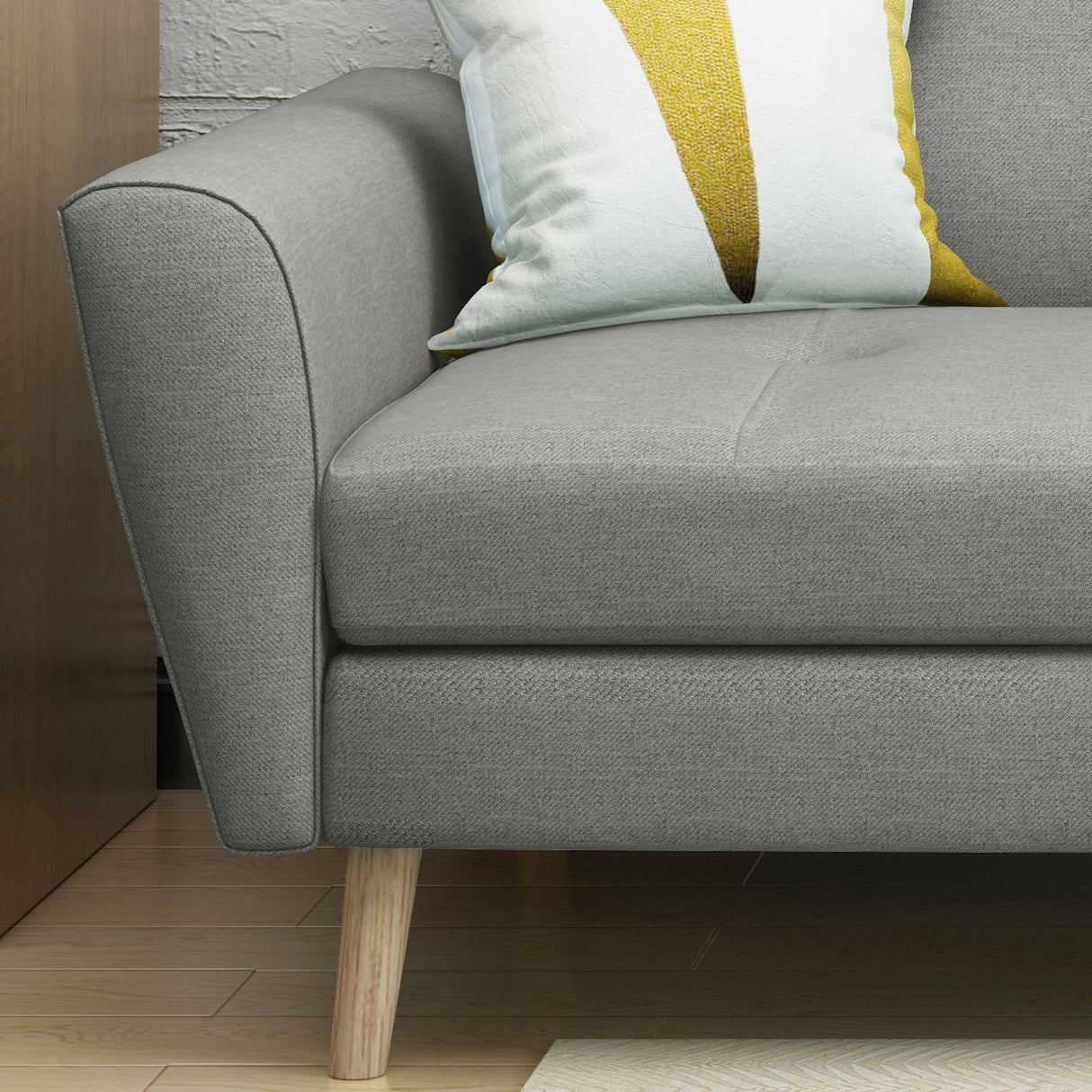 Treston Mid-Century Modern Fabric Tufted Sofa by Christopher Knight Home