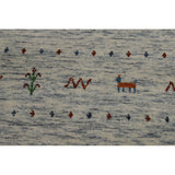 Tribal Animals Gabbeh Oriental Area Rug Handmade Wool Carpet - 8'1"x 9'9"