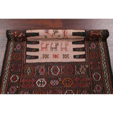 Tribal Animals Kilim Sumak Hand Woven Woolen Persian Carpet Rug - 6'1" x 3'3" runner
