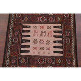 Tribal Animals Kilim Sumak Hand Woven Woolen Persian Carpet Rug - 6'1" x 3'3" runner