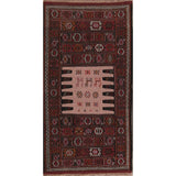Tribal Animals Kilim Sumak Hand Woven Woolen Persian Carpet Rug - 6'1" x 3'3" runner
