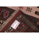 Tribal Animals Kilim Sumak Hand Woven Woolen Persian Carpet Rug - 6'1" x 3'3" runner