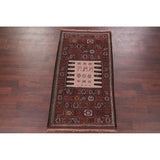 Tribal Animals Kilim Sumak Hand Woven Woolen Persian Carpet Rug - 6'1" x 3'3" runner
