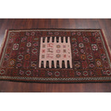 Tribal Animals Kilim Sumak Hand Woven Woolen Persian Carpet Rug - 6'1" x 3'3" runner