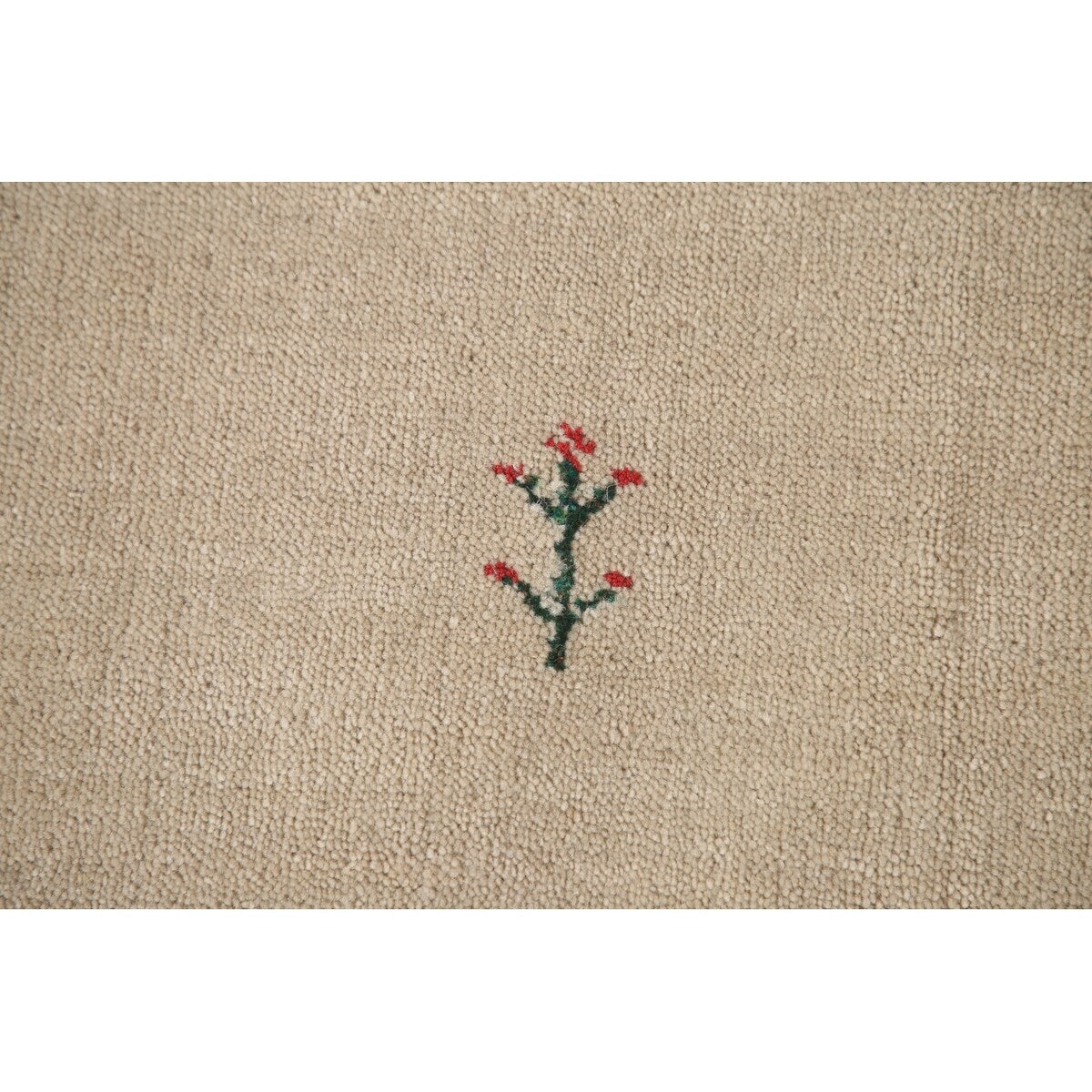 Tribal Beige Gabbeh Oriental Accent Rug Handmade Wool Carpet - 3'8"x 5'9"