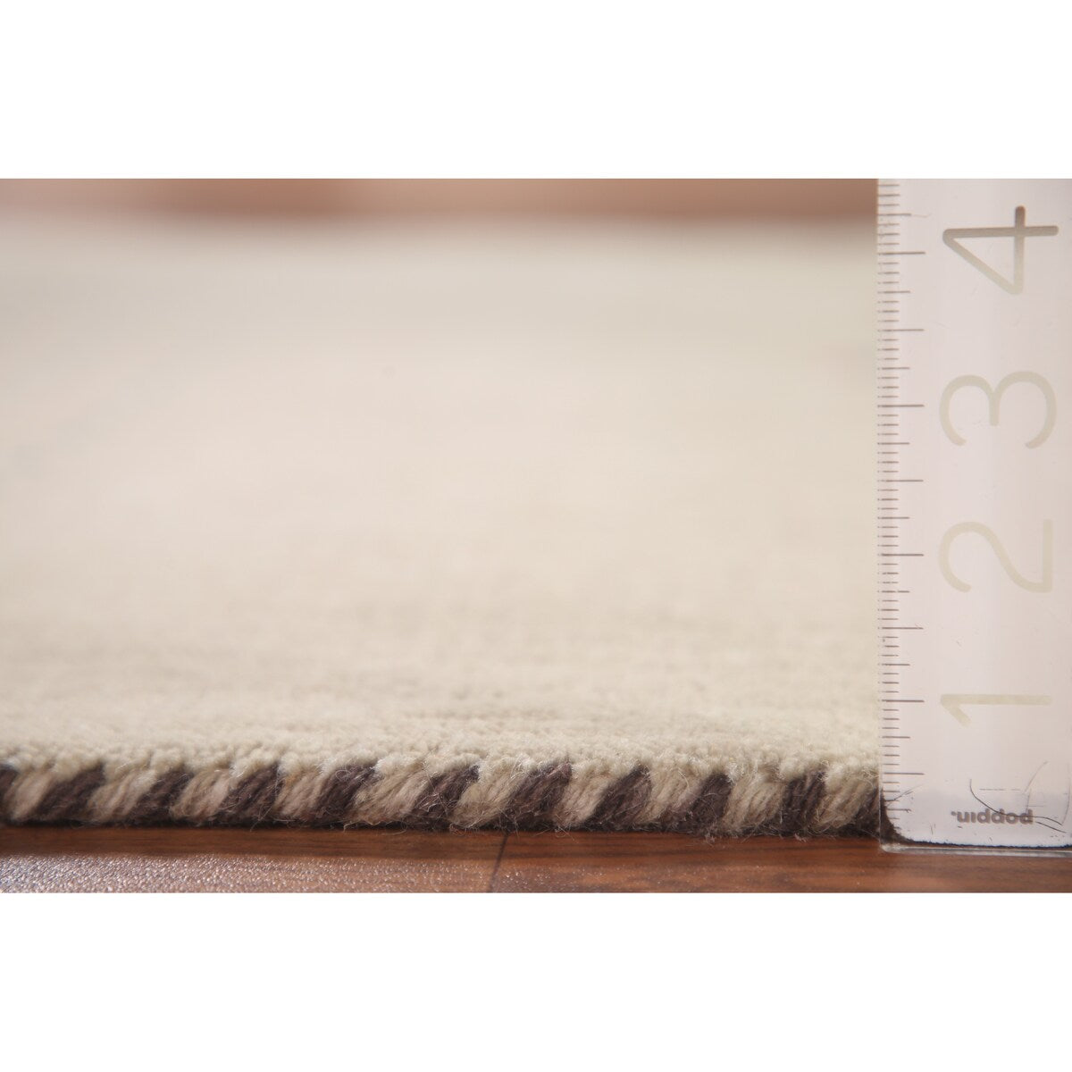 Tribal Beige Gabbeh Oriental Accent Rug Handmade Wool Carpet - 3'8"x 5'9"