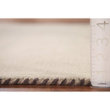 Tribal Beige Gabbeh Oriental Accent Rug Handmade Wool Carpet - 3'8"x 5'9"