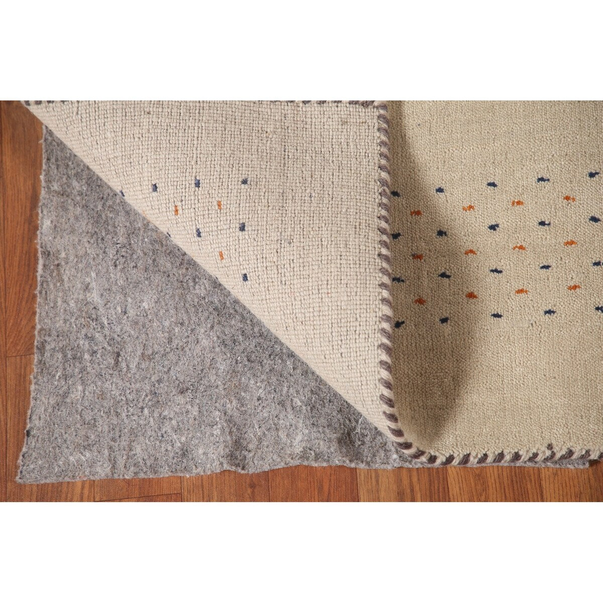 Tribal Beige Gabbeh Oriental Accent Rug Handmade Wool Carpet - 3'8"x 5'9"