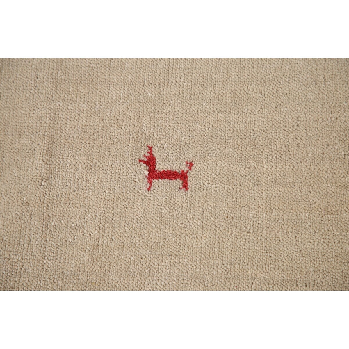 Tribal Beige Gabbeh Oriental Accent Rug Handmade Wool Carpet - 3'8"x 5'9"