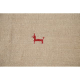 Tribal Beige Gabbeh Oriental Accent Rug Handmade Wool Carpet - 3'8"x 5'9"