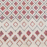 Tribal Diamond Contemporary Moroccan Oriental Area Rug Hand-Knotted - 4'11" x 8'3"