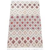 Tribal Diamond Contemporary Moroccan Oriental Area Rug Hand-Knotted - 4'11" x 8'3"