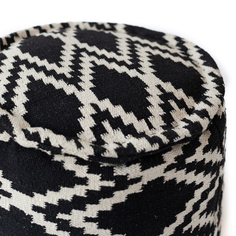 Tribal Diamond Pouf - Round