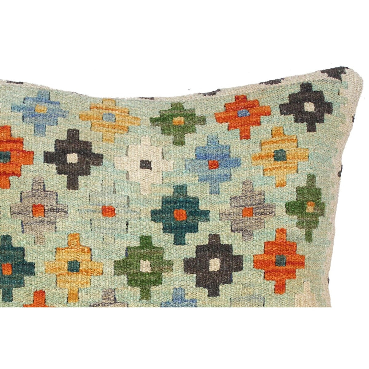 Tribal Edelmira Hand-Woven Turkish Kilim Throw Pillow 18 in. x 18 in.