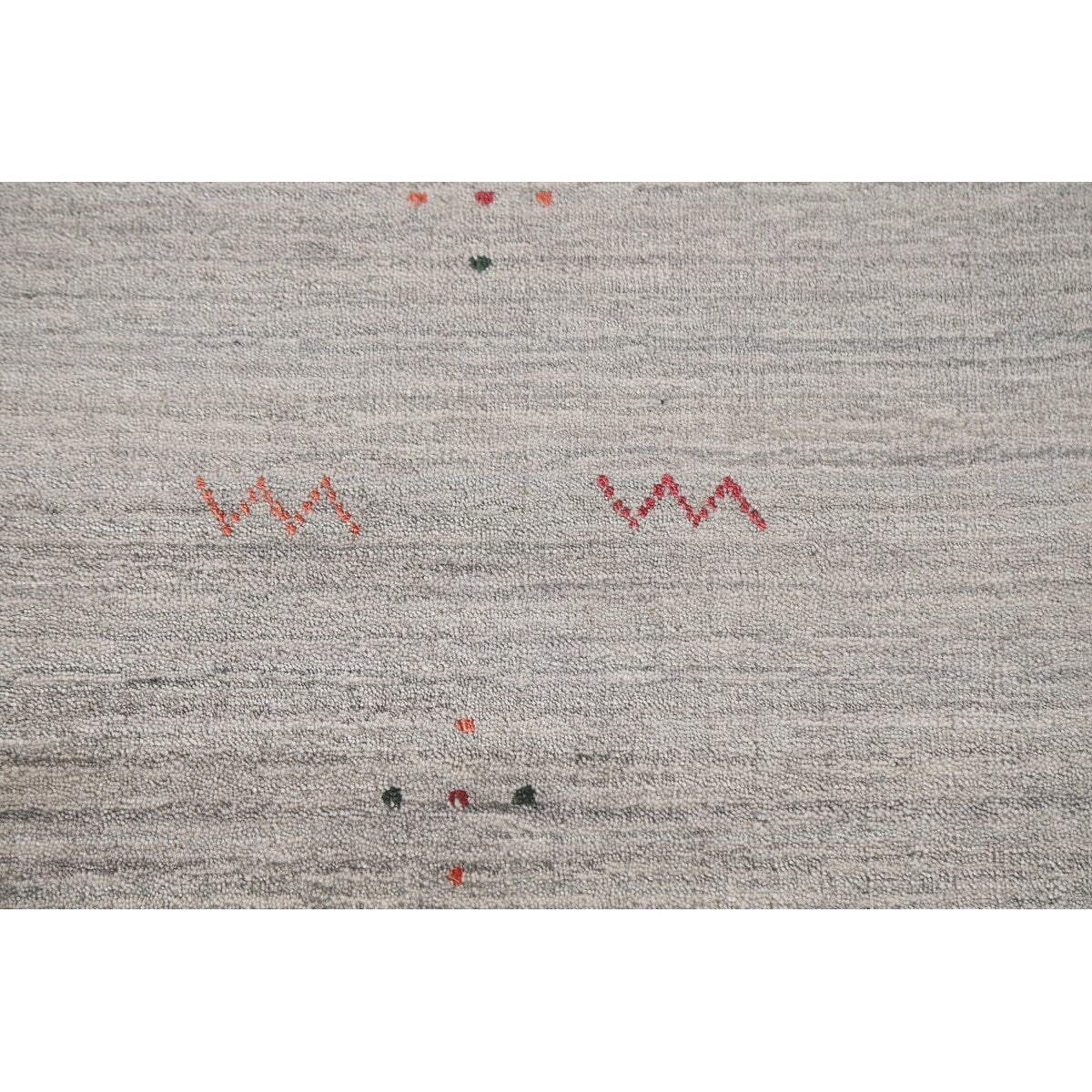 Tribal Gabbeh Area Rug Hand-Knotted Wool Carpet - 7'10"x 9'8"