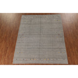 Tribal Gabbeh Area Rug Hand-Knotted Wool Carpet - 7'10"x 9'8"