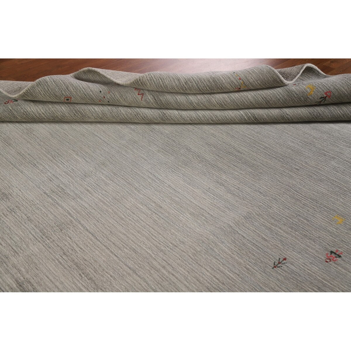 Tribal Gabbeh Area Rug Hand-Knotted Wool Carpet - 7'10"x 9'8"
