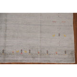 Tribal Gabbeh Area Rug Hand-Knotted Wool Carpet - 7'10"x 9'8"