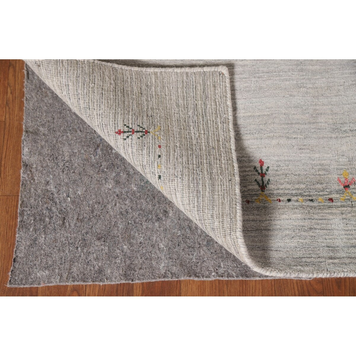 Tribal Gabbeh Area Rug Hand-Knotted Wool Carpet - 7'10"x 9'8"