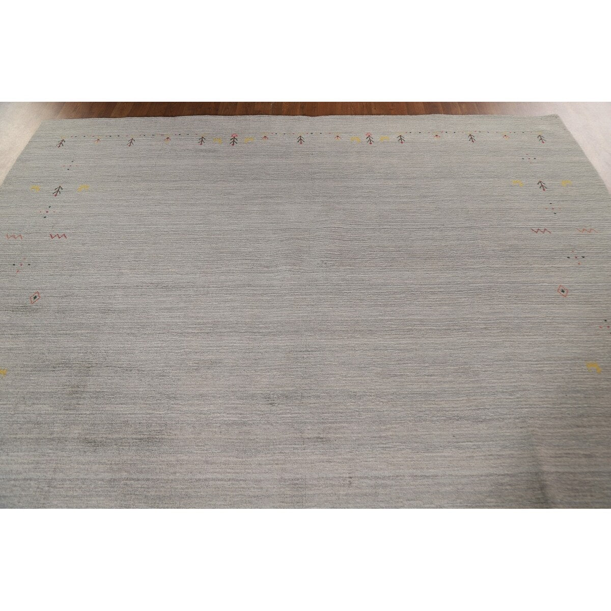 Tribal Gabbeh Area Rug Hand-Knotted Wool Carpet - 7'10"x 9'8"