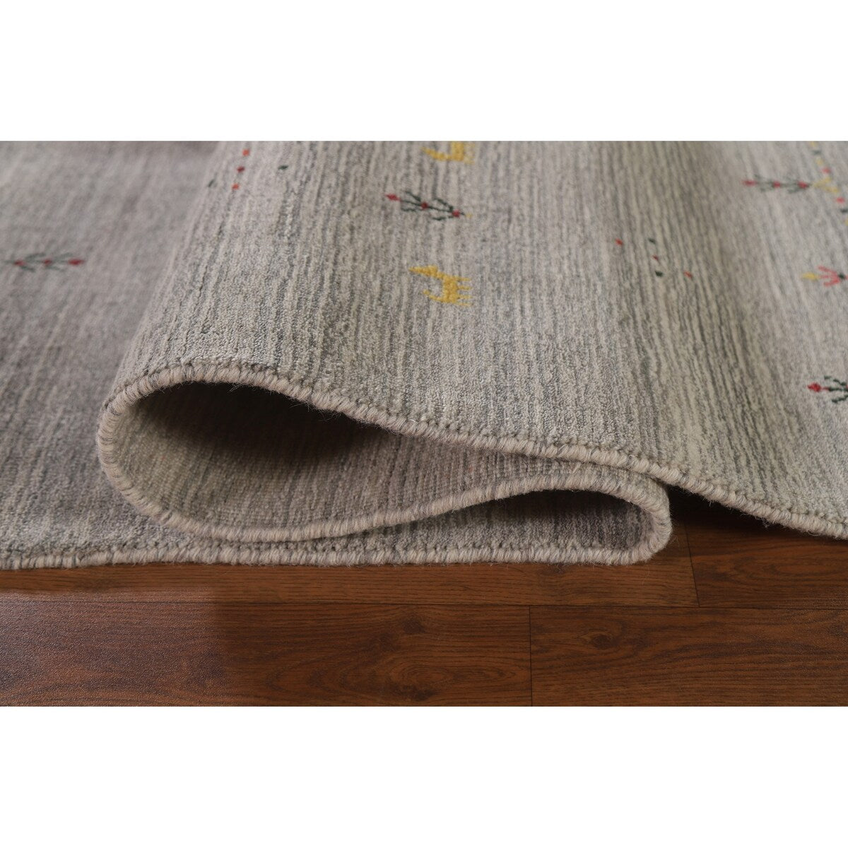 Tribal Gabbeh Area Rug Hand-Knotted Wool Carpet - 7'10"x 9'8"