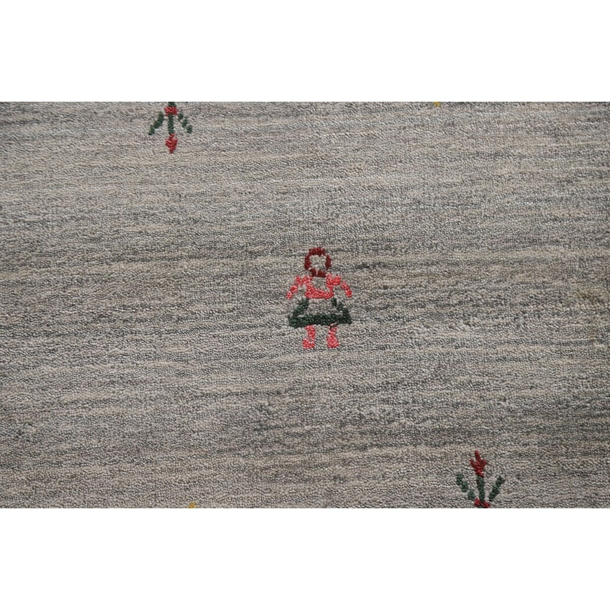 Tribal Gabbeh Area Rug Hand-Knotted Wool Carpet - 7'10"x 9'8"