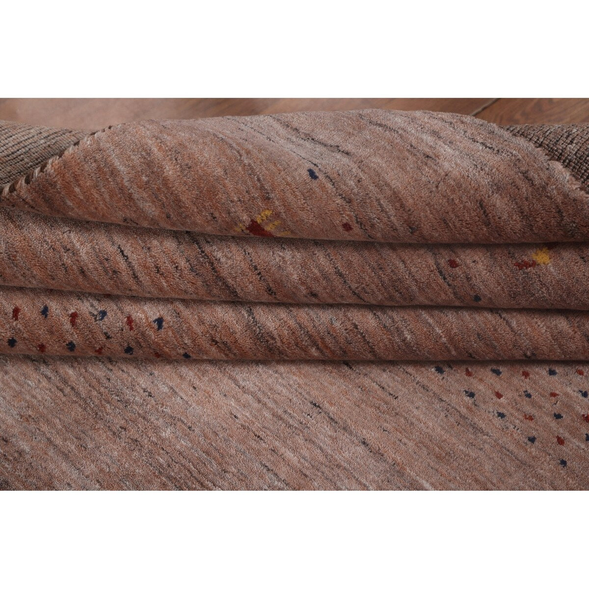 Tribal Gabbeh Area Rug Handmade Blue Wool Carpet - 6'2"x 9'9"