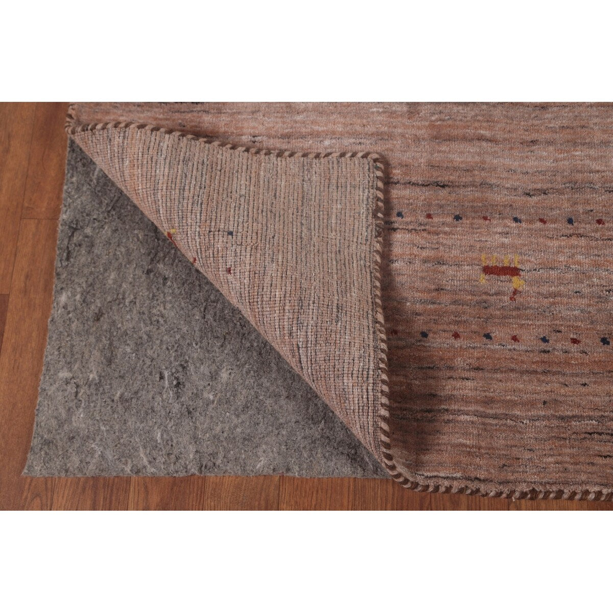Tribal Gabbeh Area Rug Handmade Blue Wool Carpet - 6'2"x 9'9"