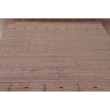 Tribal Gabbeh Area Rug Handmade Blue Wool Carpet - 6'2"x 9'9"