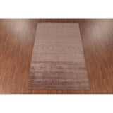 Tribal Gabbeh Area Rug Handmade Blue Wool Carpet - 6'2"x 9'9"