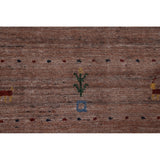 Tribal Gabbeh Area Rug Handmade Blue Wool Carpet - 6'2"x 9'9"