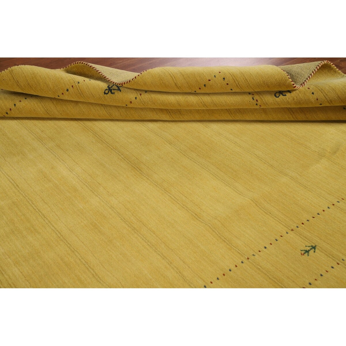 Tribal Gabbeh Area Rug Handmade Oriental Wool Carpet - 8'2"x 9'10"