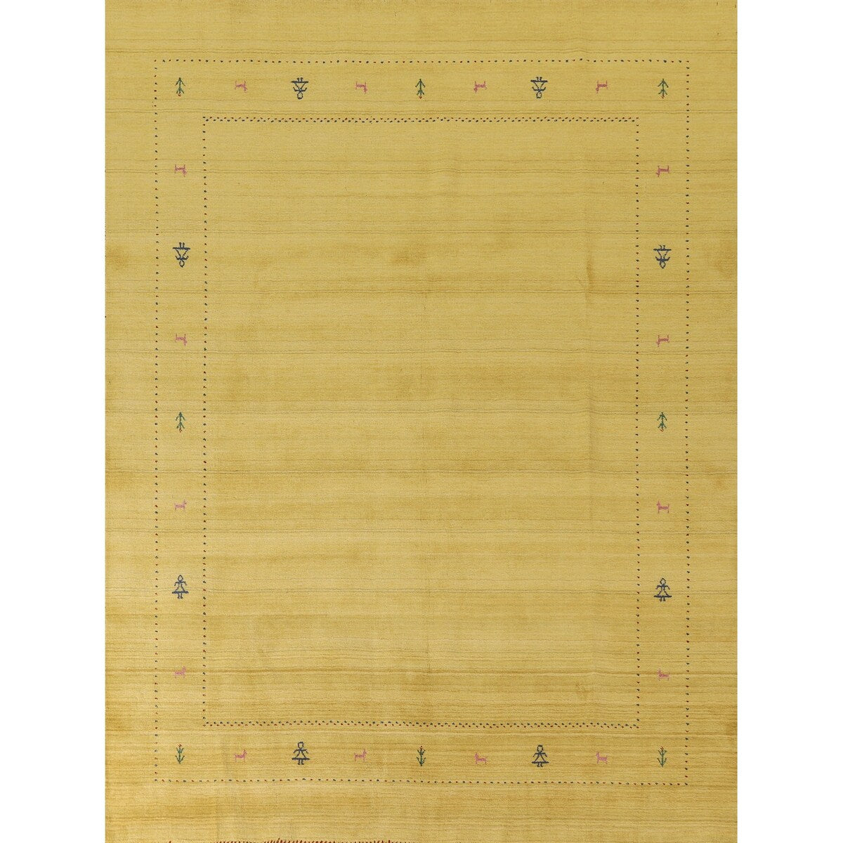 Tribal Gabbeh Area Rug Handmade Oriental Wool Carpet - 8'2"x 9'10"