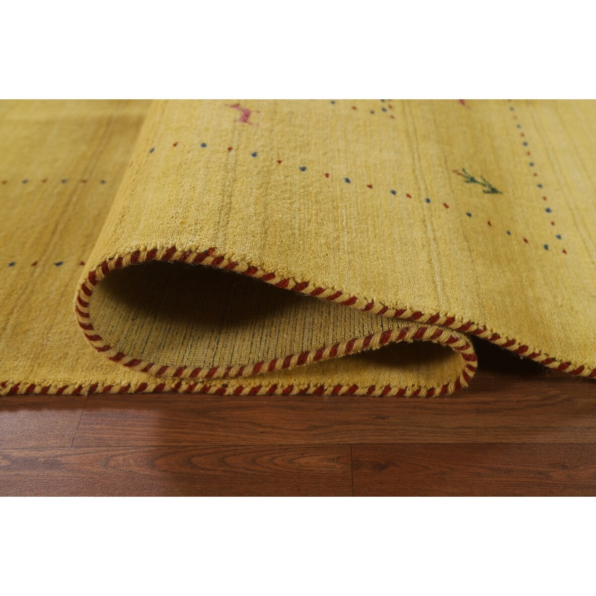Tribal Gabbeh Area Rug Handmade Oriental Wool Carpet - 8'2"x 9'10"